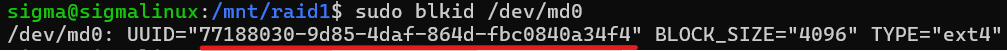 Console output